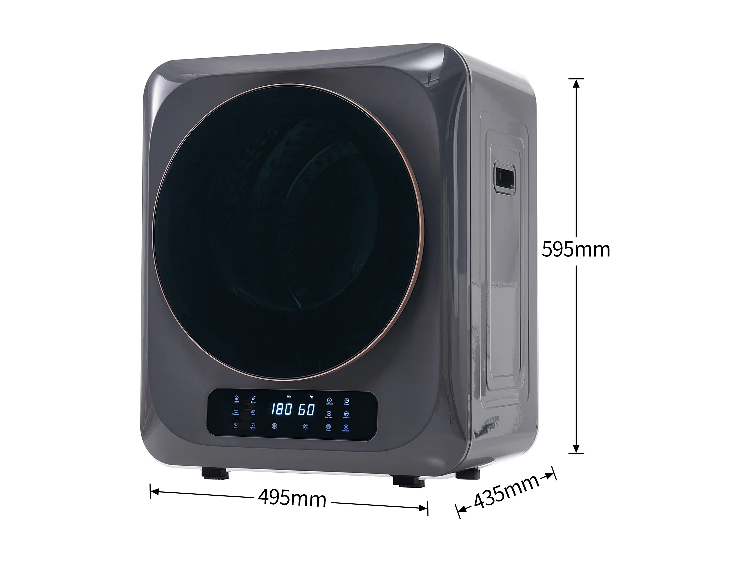 Séchoir à air évacué Séchoir mural avec 6 fonctions, 850 W, classe d'efficacité énergétique G - Gris