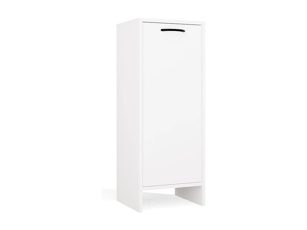 Badkamerkast met wasmand wit - 35x30x90cm