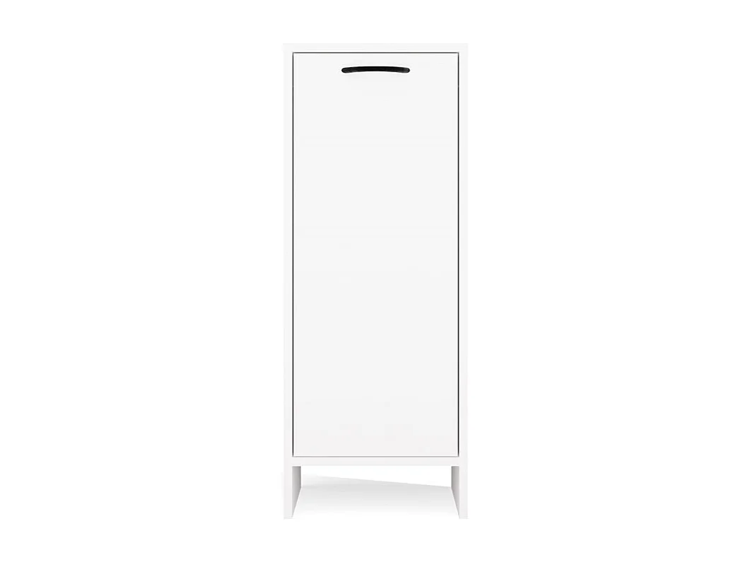 Badkamerkast met wasmand wit - 35x30x90cm