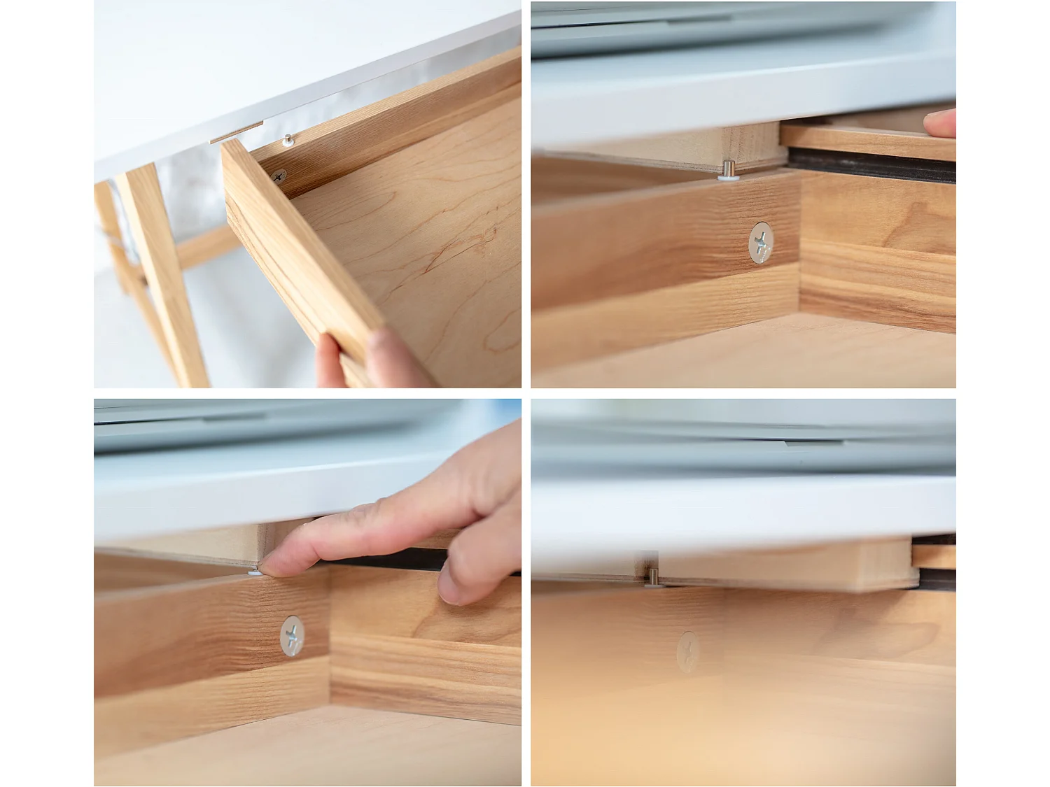 Eckschreibtisch mit Schublade 115 x 85 cm Luka Ginster Gelb  | Eichenbeine | Linke Seite