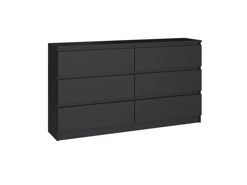 Commode Organisateur de 8 tiroirs de 140 cm en noir