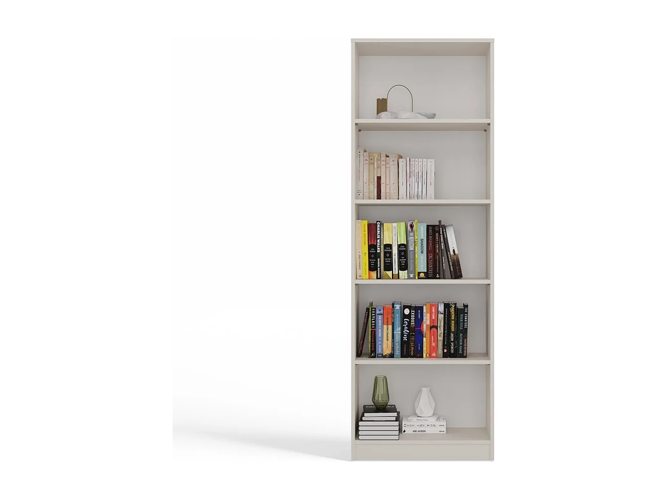 Boekenkast creme 60 cm breed 4 planken