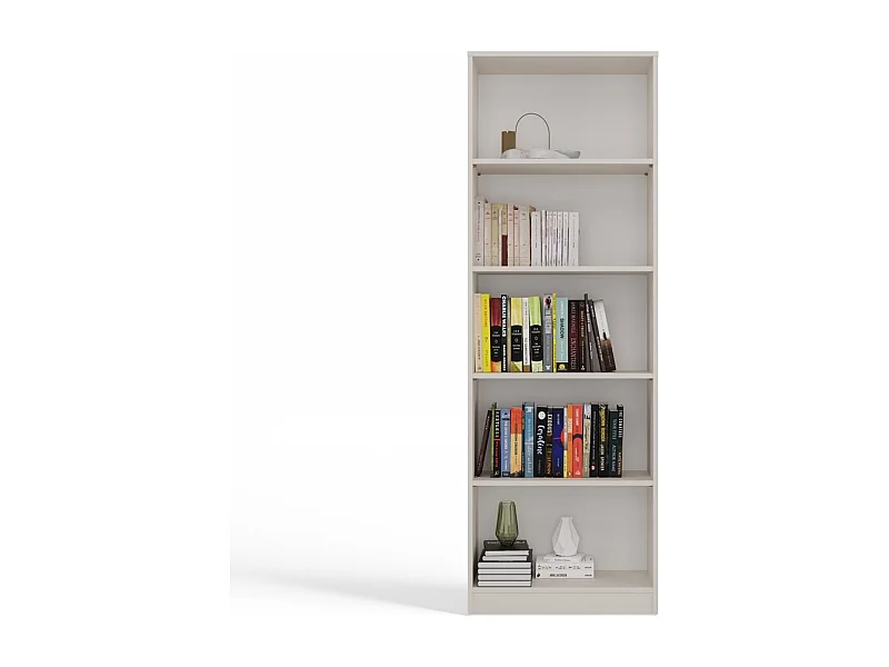 Boekenkast creme 60 cm breed 4 planken