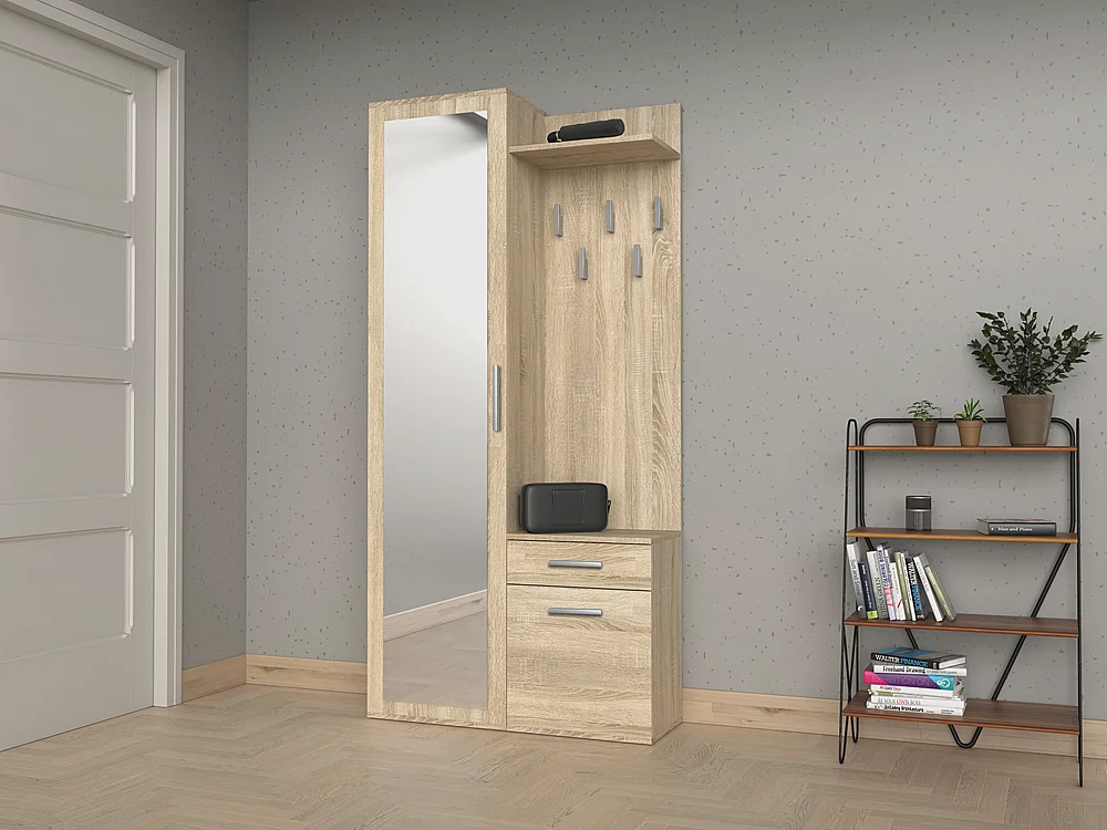 Halkast Met Kapstok sonoma - 100x35x180cm