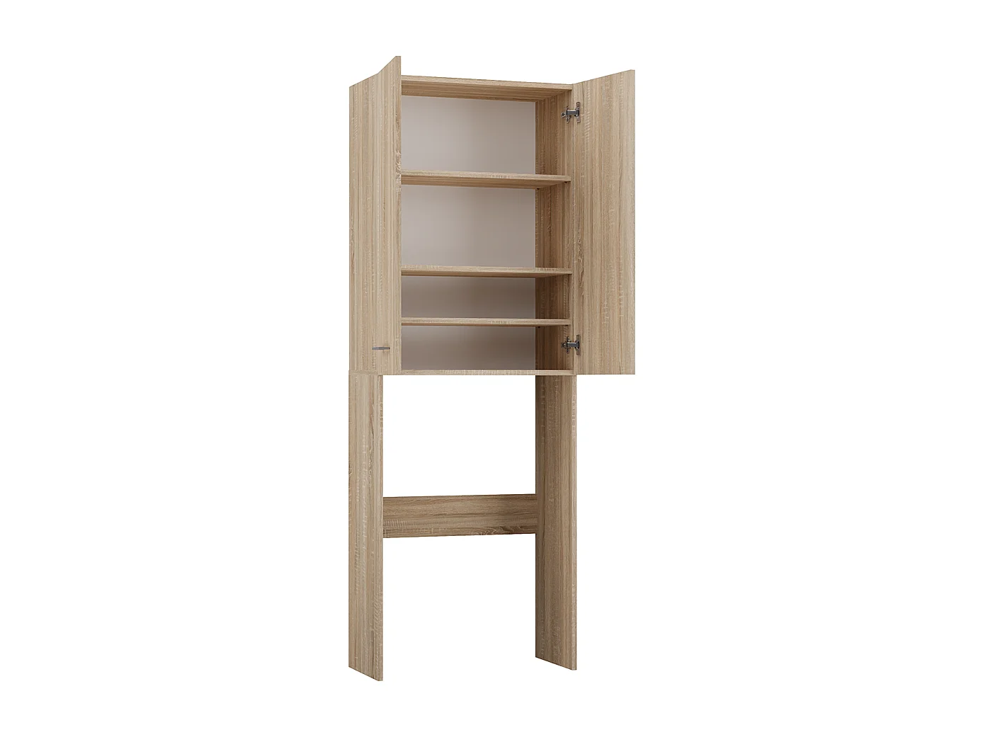 Wasmachine opbouw licht eiken wasmachine/ wasdroger  kast Lange deur - 64x30x180cm