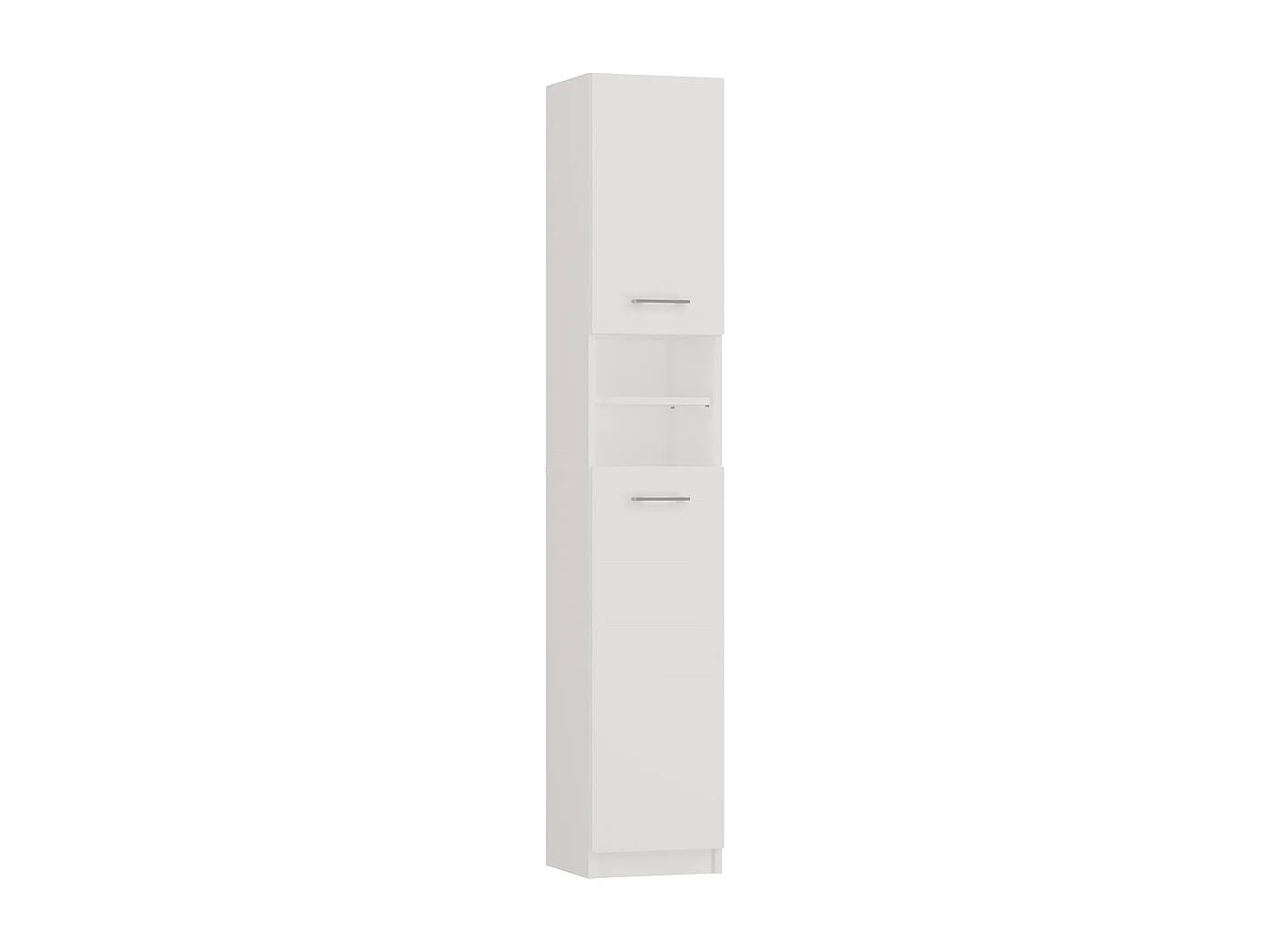 Armoire de Machine à Laver Blanche avec 2 Armoires Colonne & Porte Longue