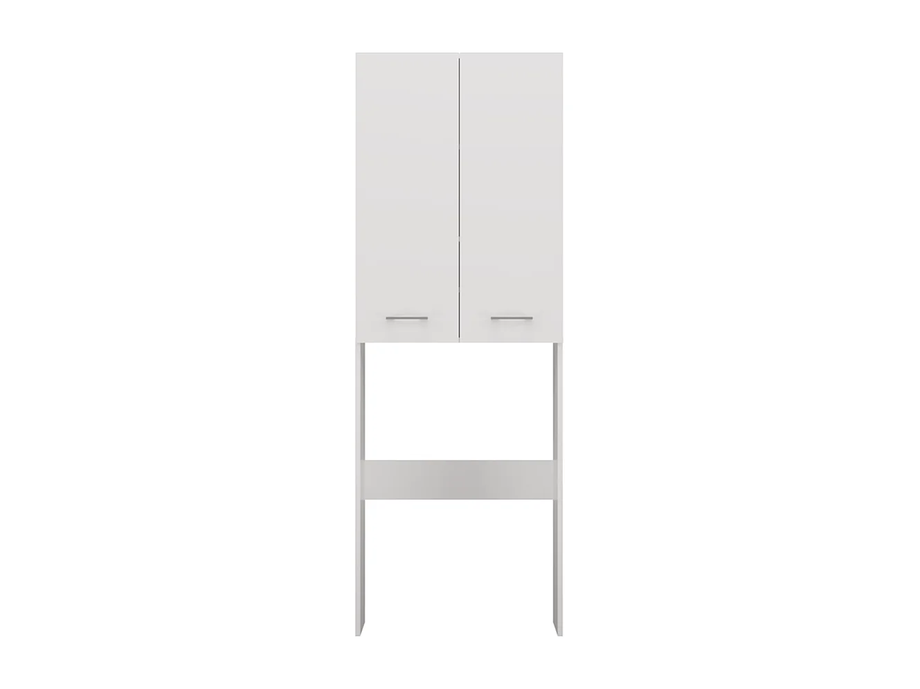 Armoire de Machine à Laver Blanche avec Porte Longue - 64x30x180cm