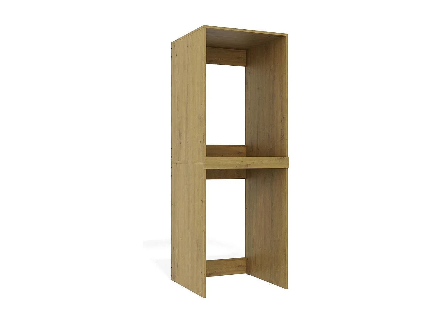 Armoire empilable pour lave-linge et sèche-linge en chêne clair - 64x64x180cm