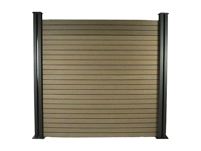 Kit Clôture 1.6 x 1.2 m composite - Kit de fixation offert - Marron