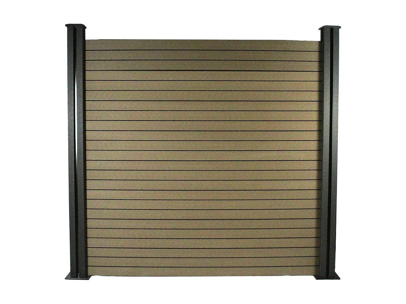 Kit Clôture 1.6 x 1.2 m composite - Kit de fixation offert - Marron