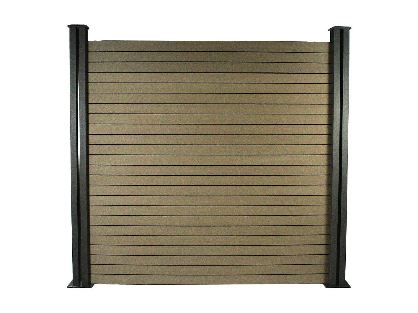 Kit Clôture 1.6 x 1.2 m composite - Kit de fixation offert - Marron