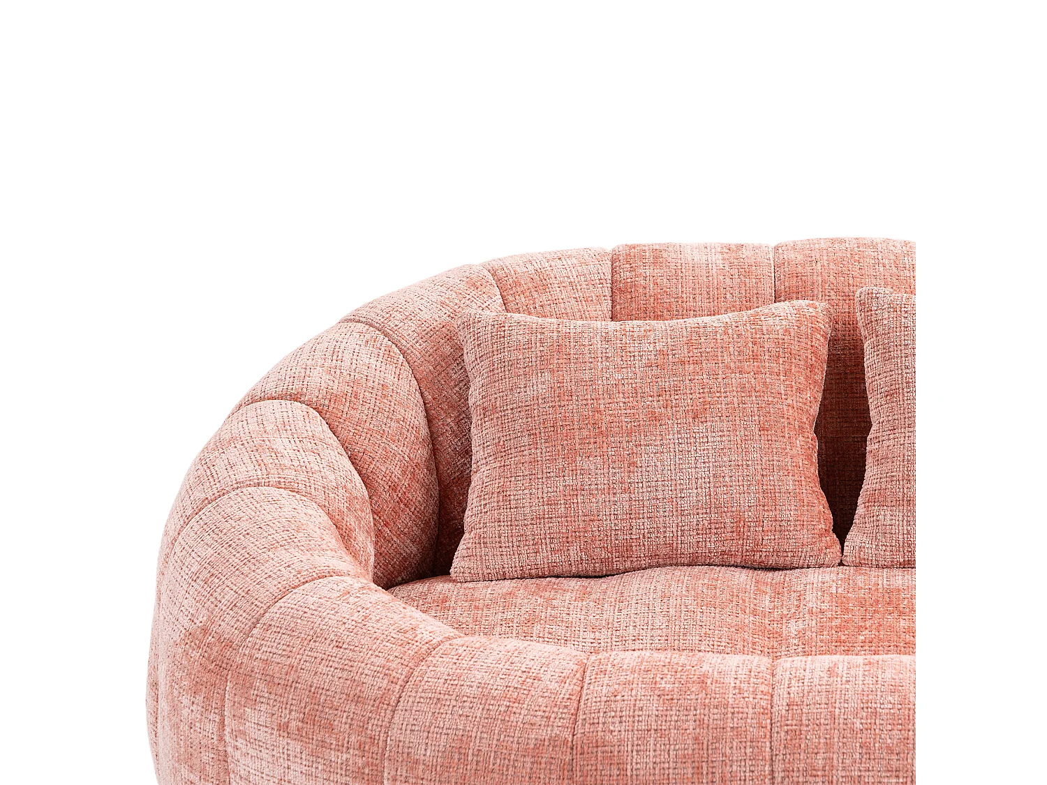 2-zitsbank met kussen - Bank voor volwassenen en kinderen - Roze chenillestof