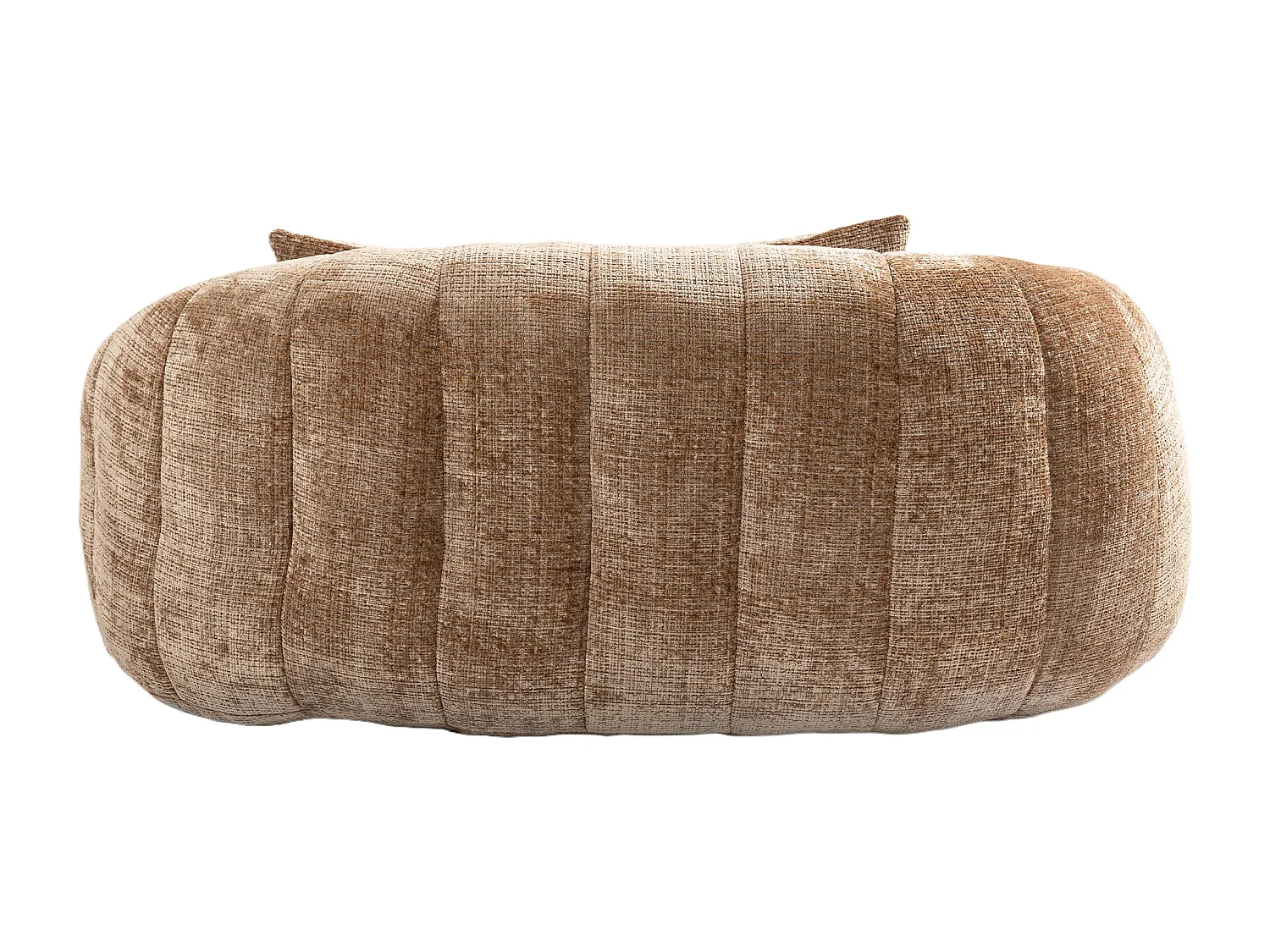 Canapé 2 places avec coussin - Canapé pour adultes et enfants- Tissu chenille café