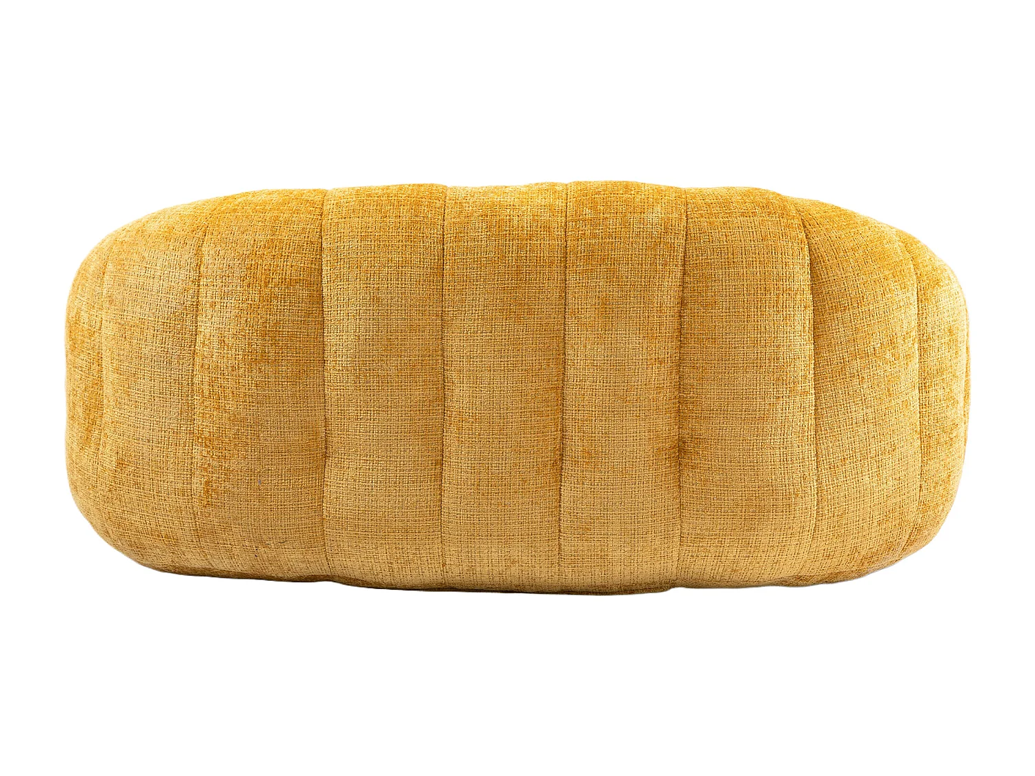 Canapé 2 places avec coussin - Canapé pour adultes et enfants- Tissu chenille jaune