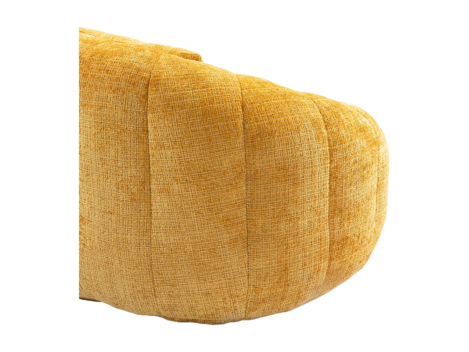 Canapé 2 places avec coussin - Canapé pour adultes et enfants- Tissu chenille jaune