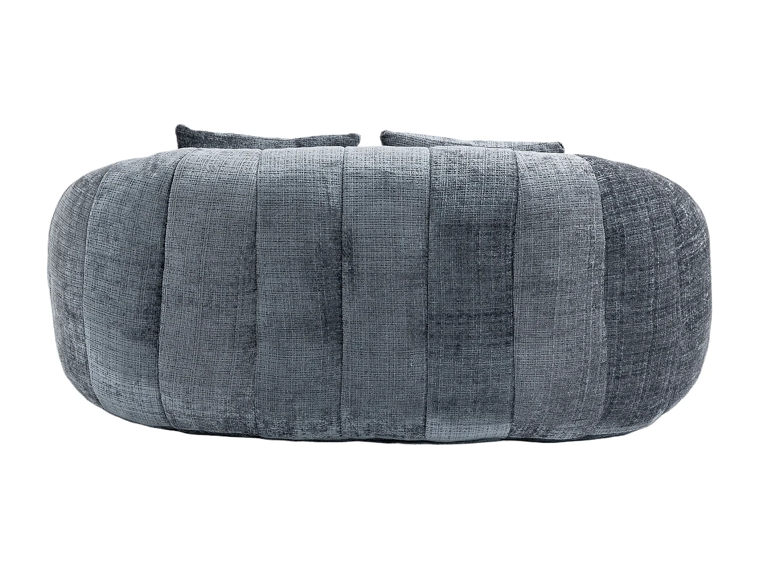 Canapé 2 places avec coussin - Canapé pour adultes et enfants- Tissu chenille gris