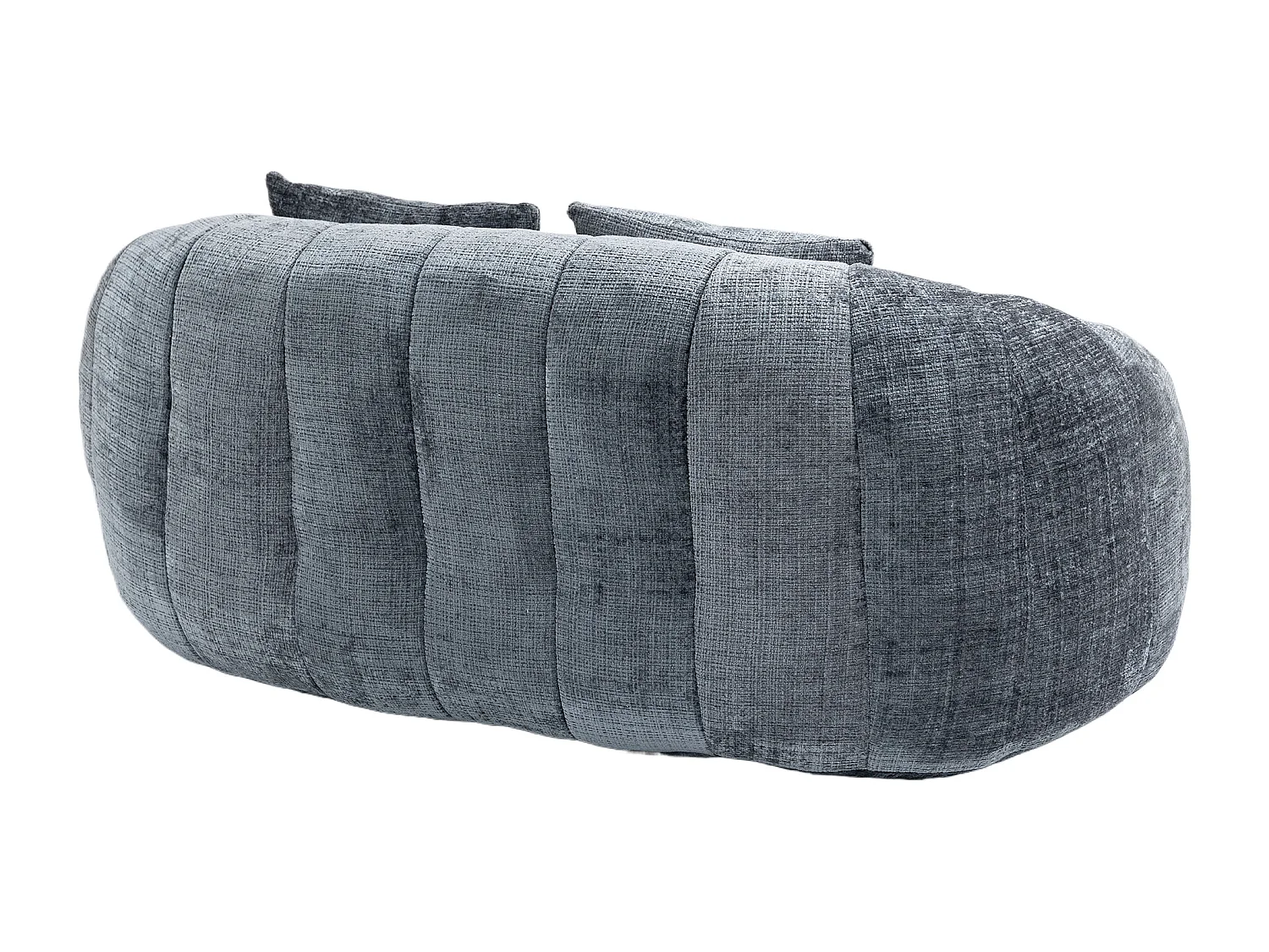 Canapé 2 places avec coussin - Canapé pour adultes et enfants- Tissu chenille gris