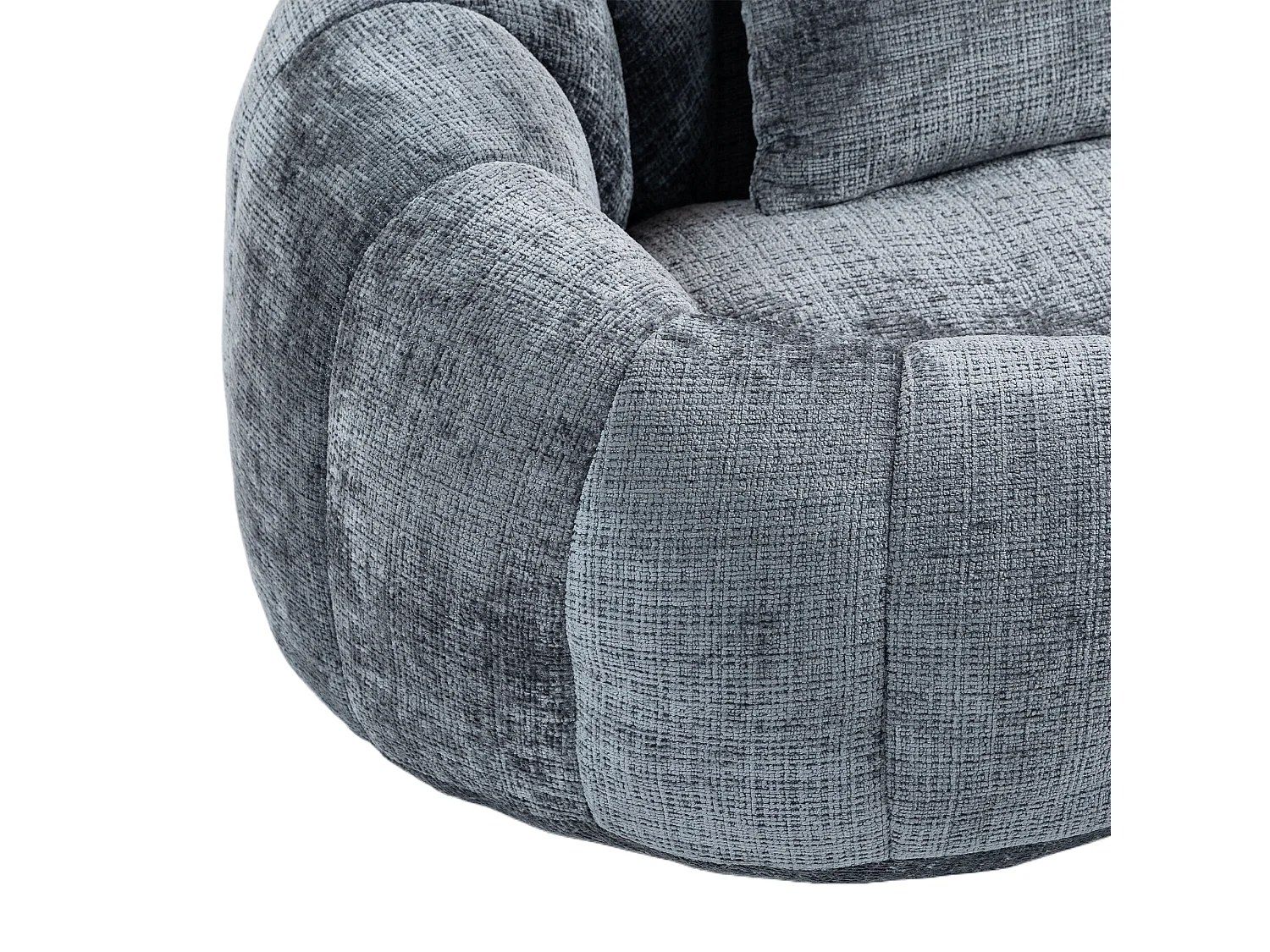 Canapé 2 places avec coussin - Canapé pour adultes et enfants- Tissu chenille gris