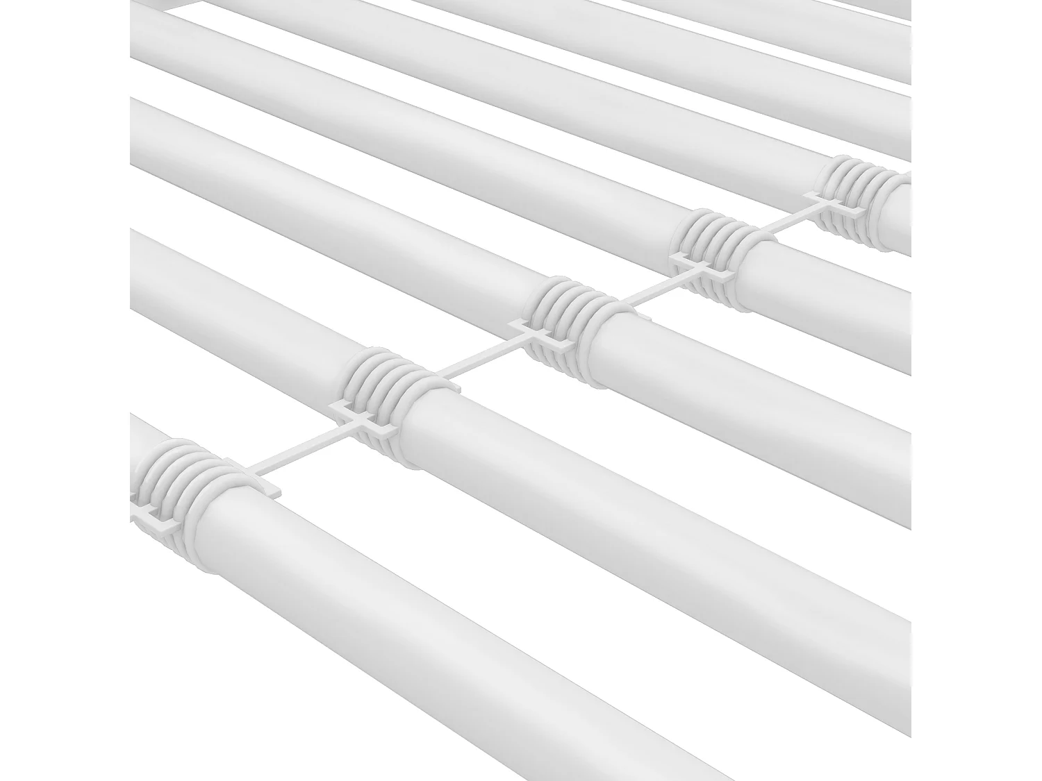 Kinderstapelbed 90x200cm met uitschuifbed 90x190cm - Lattenbodem - Wit metaal