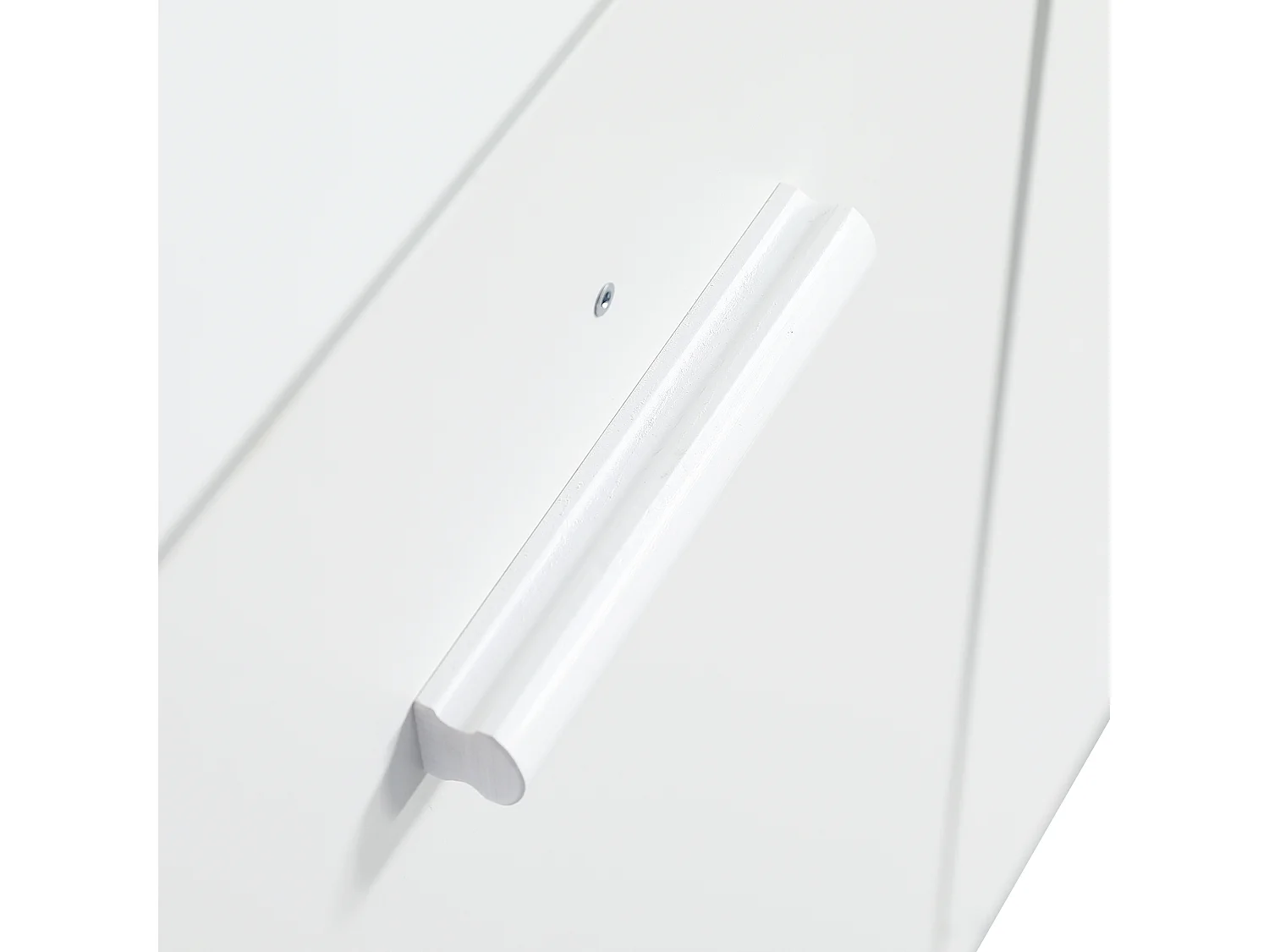 Halfhoog bed 90x200cm met bureau, kledingkast en opbergruimte - Dennenhout en MDF-hout - wit