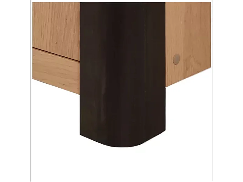Buffet 4 portes 1 tiroir arrondis naturel/noir