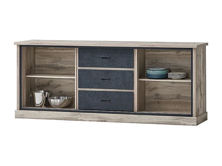 Buffet 2 portes 3 tiroirs Lena