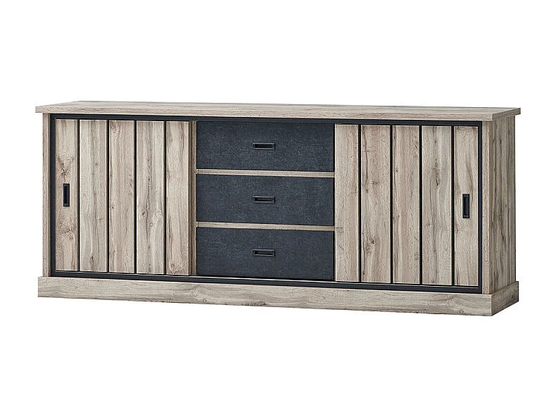 Buffet 2 portes 3 tiroirs Lena