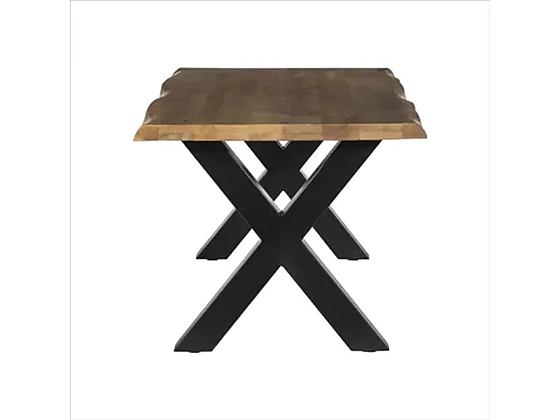 Table à manger 190 x 90 cm manguier pieds en X
