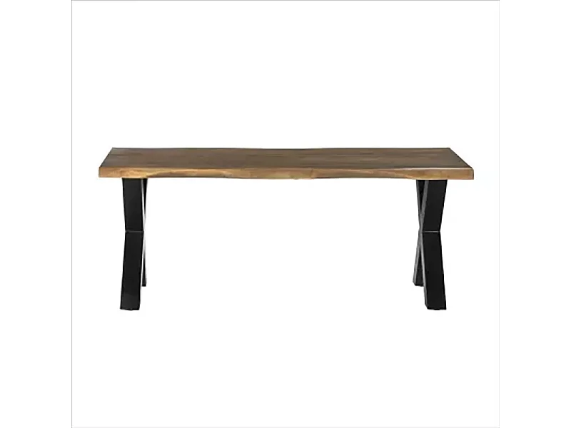 Table à manger 190 x 90 cm manguier pieds en X