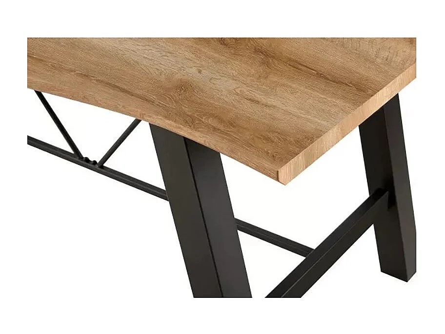 Table à manger 180 x 90 cm Indus pieds métal