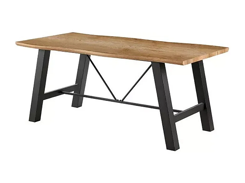 Table à manger 180 x 90 cm Indus pieds métal