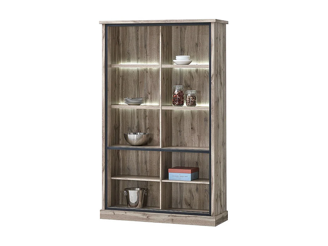 Vitrine Lena 2+2 portes coulissantes LED
