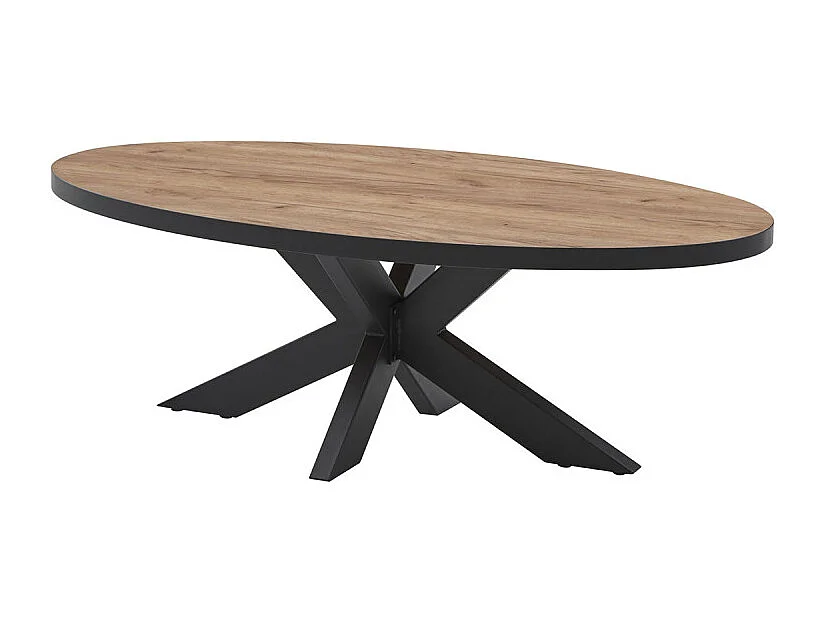Table basse ovale 130x70 cm pieds étoile Lio
