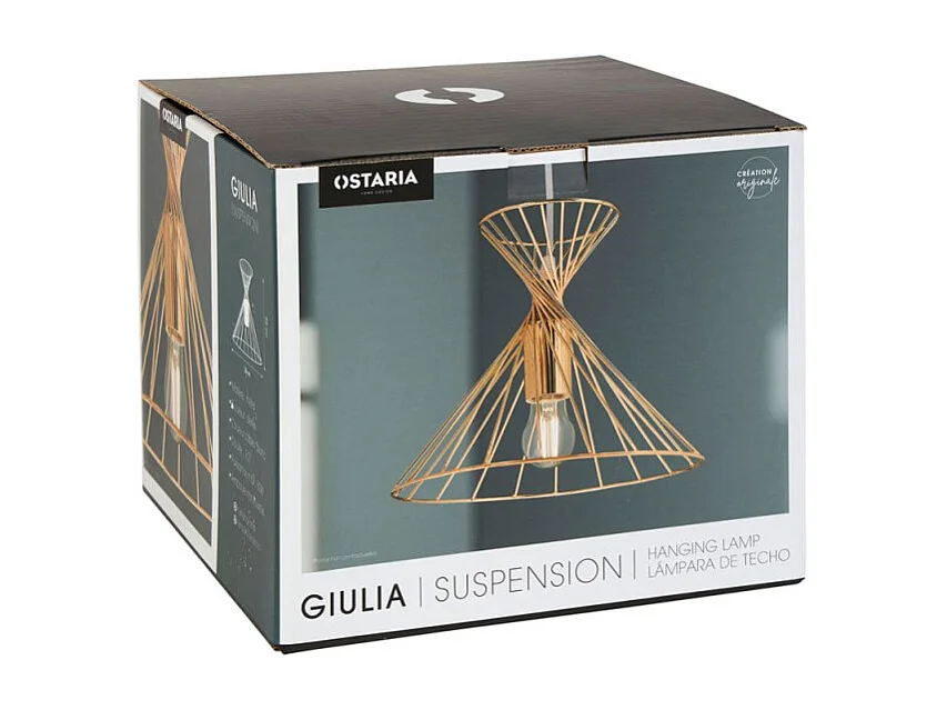 Suspension métal doré Giulia sablier Ostaria