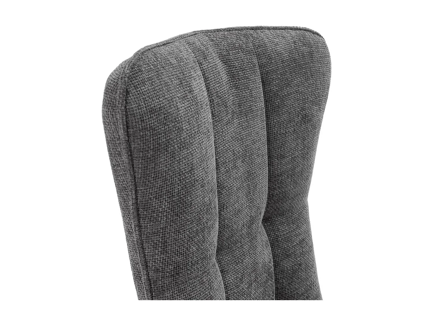 Lot de 6 chaises en tissu polyester doux gris et pieds en métal laqué noir - DAMYAN
