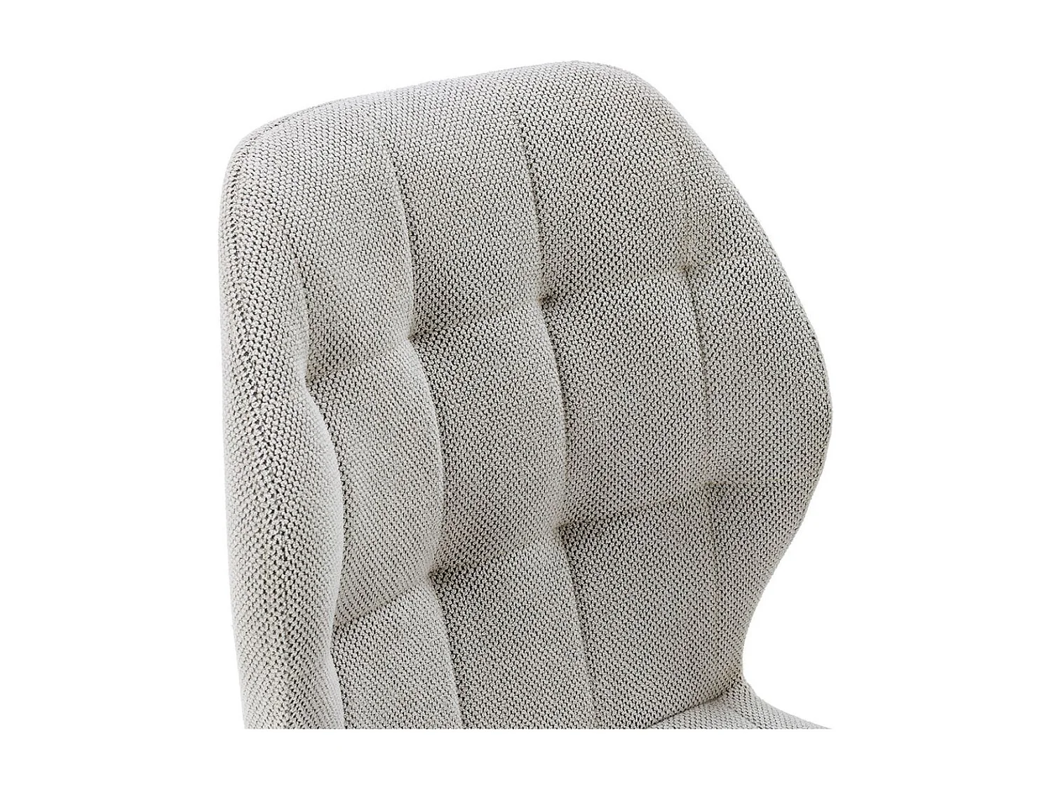 Lot de 4 chaises en tissu polyester maillé gris clair et pieds en métal laqué noir - NALCY