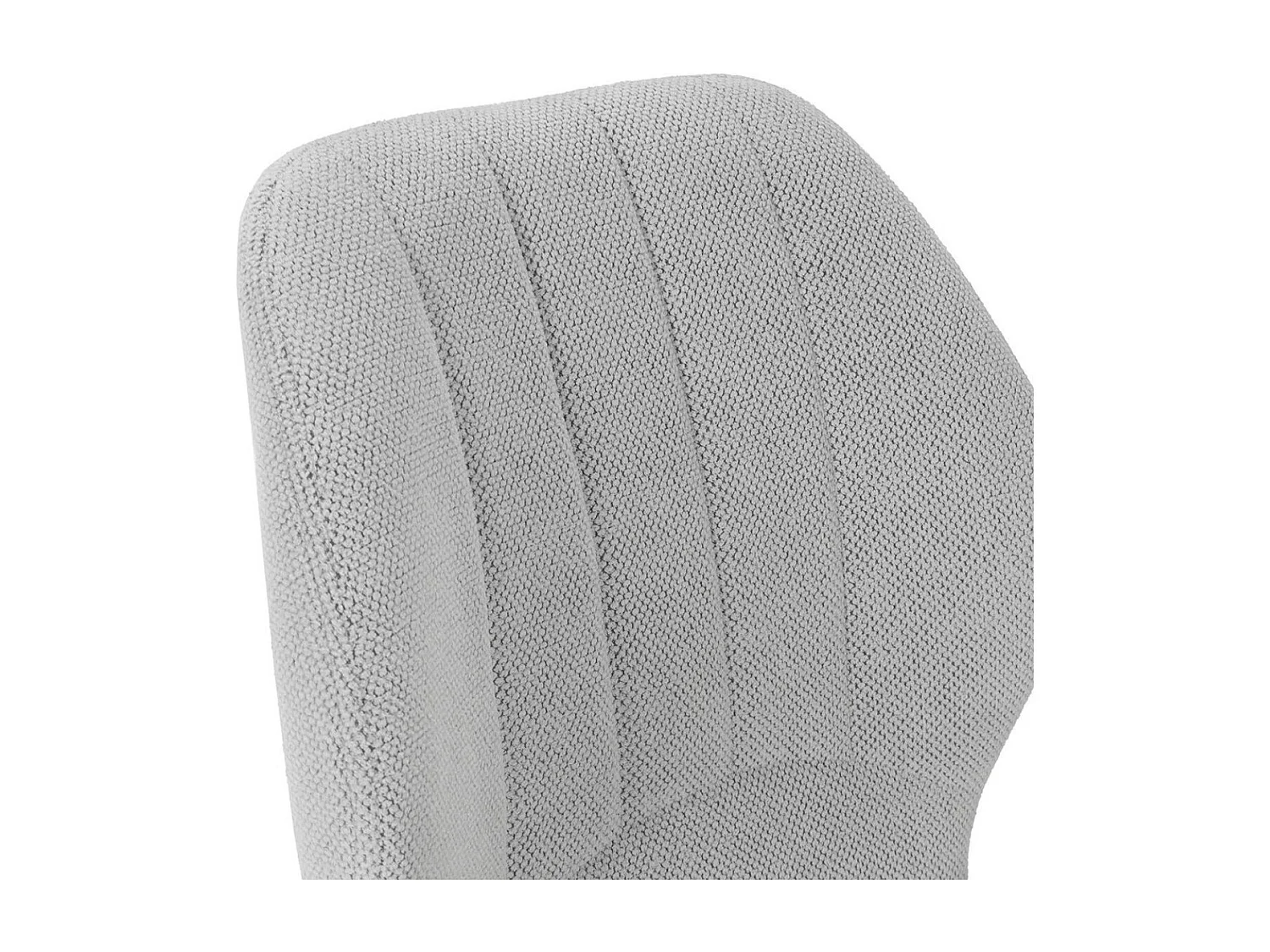 Lot de 2 chaises en tissu polyester maillé gris clair et pieds en métal laqué noir - MALDI