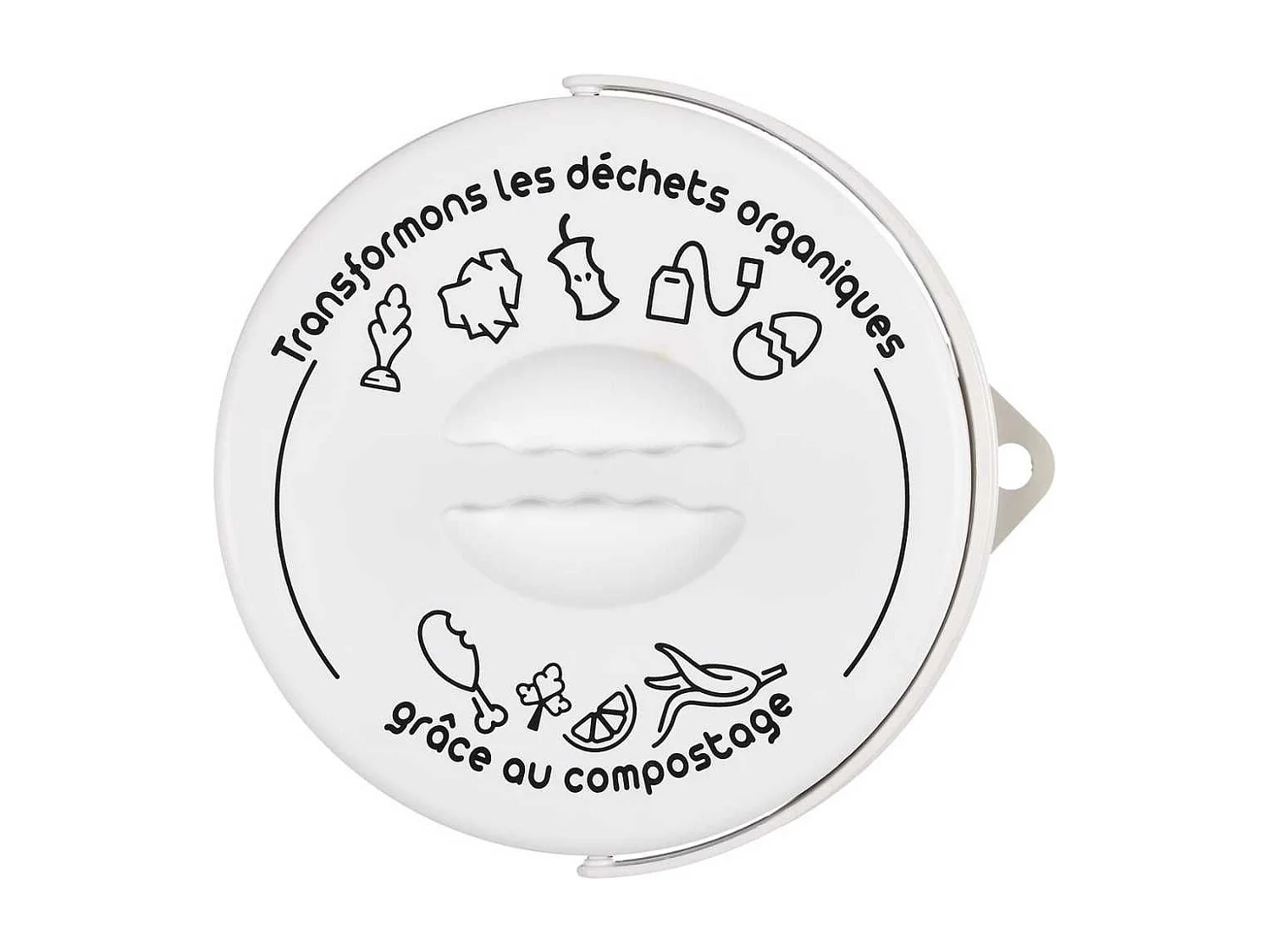 Seau à Compost Pliable 5L avec Anse et Couvercle - DAMIR