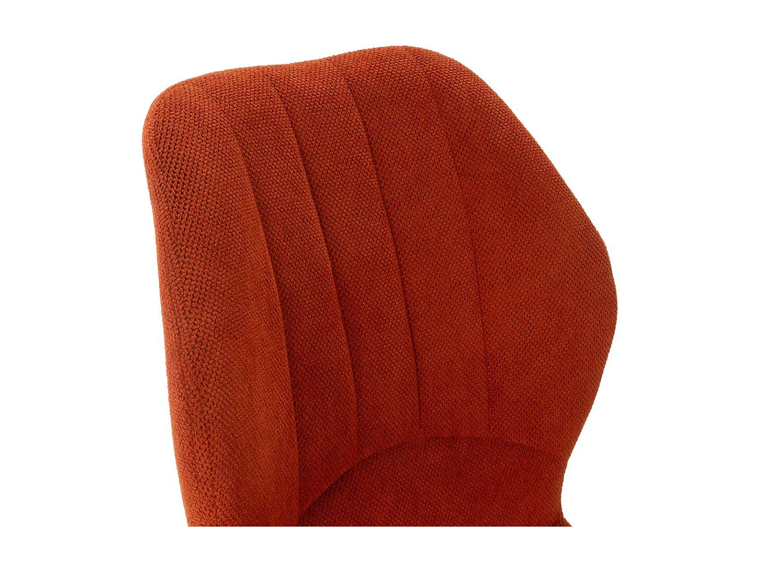 Lot de 6 chaises en tissu polyester maillé brique et pieds en métal laqué noir - MALDI