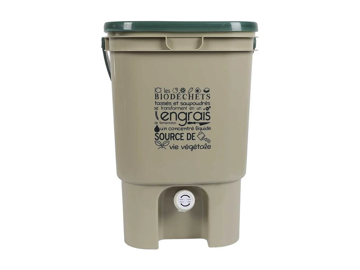 Composteur de Cuisine 19L avec Robinet pour Engrais Liquide - GORIL