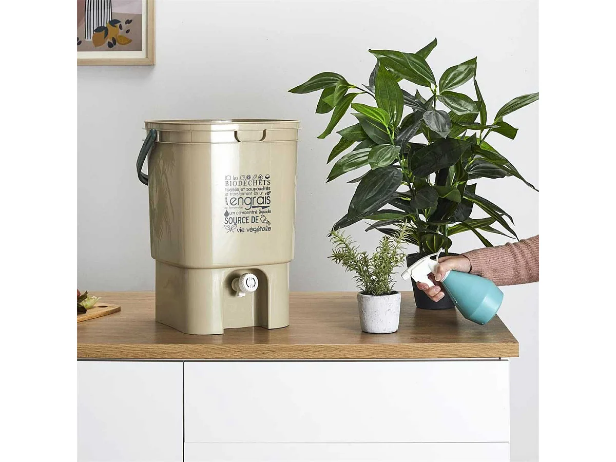 Composteur de Cuisine 19L avec Robinet pour Engrais Liquide - GORIL
