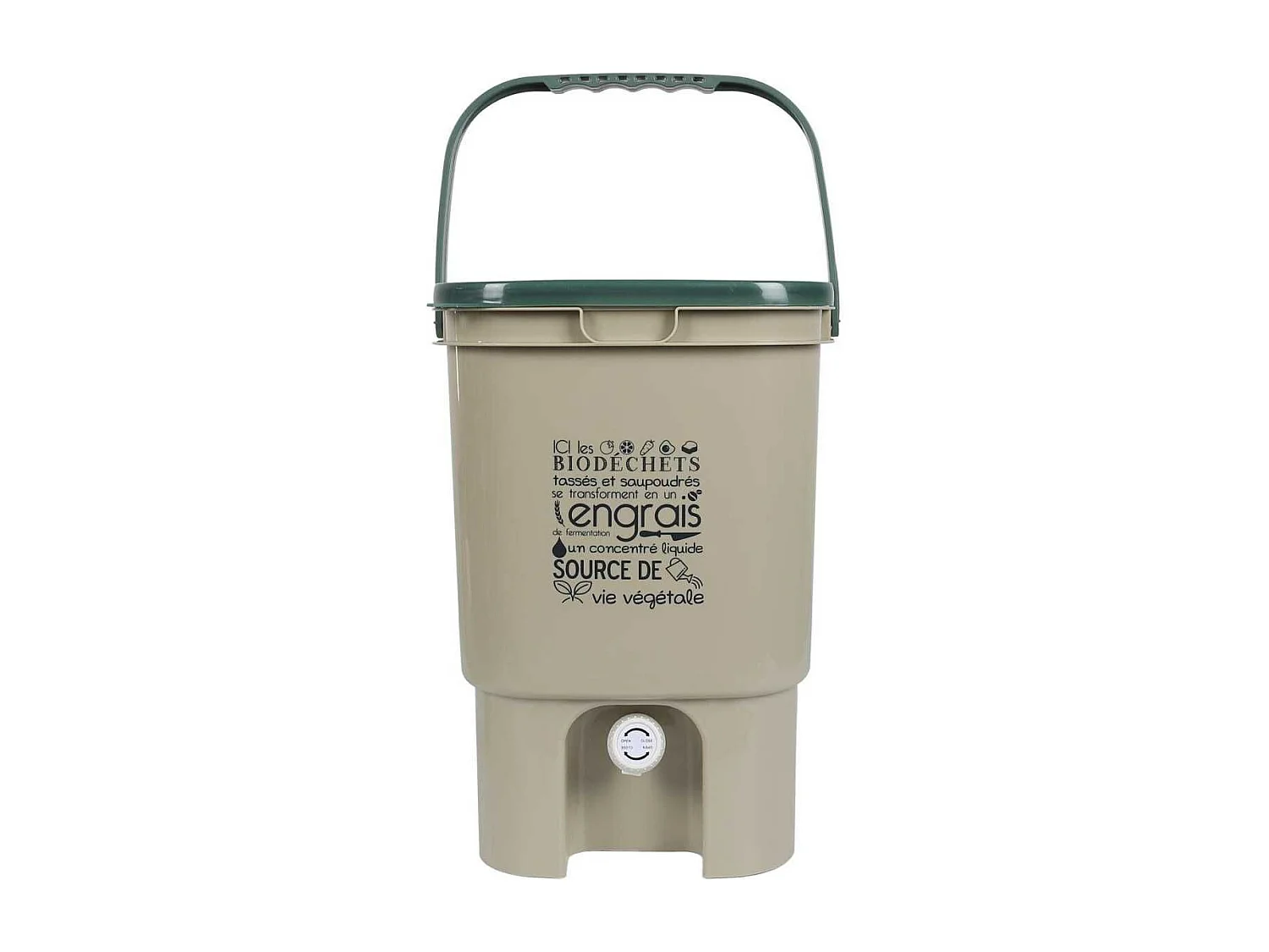 Composteur de Cuisine 19L avec Robinet pour Engrais Liquide - GORIL