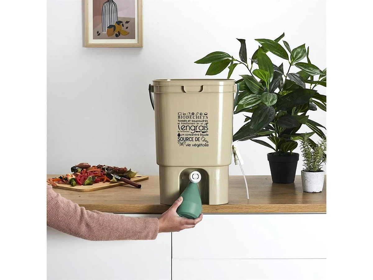 Composteur de Cuisine 19L avec Robinet pour Engrais Liquide - GORIL