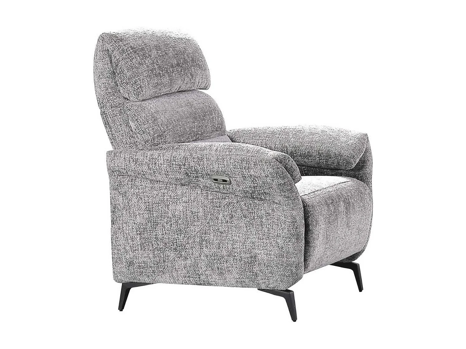 Fauteuil relax électrique tissu maillé ultra doux gris - LAMA