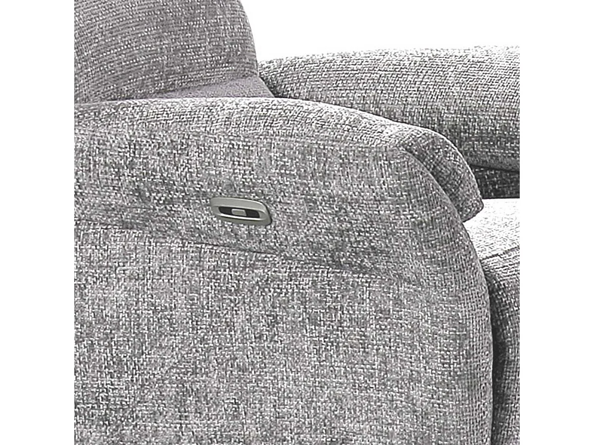 Fauteuil relax électrique tissu maillé ultra doux gris - LAMA