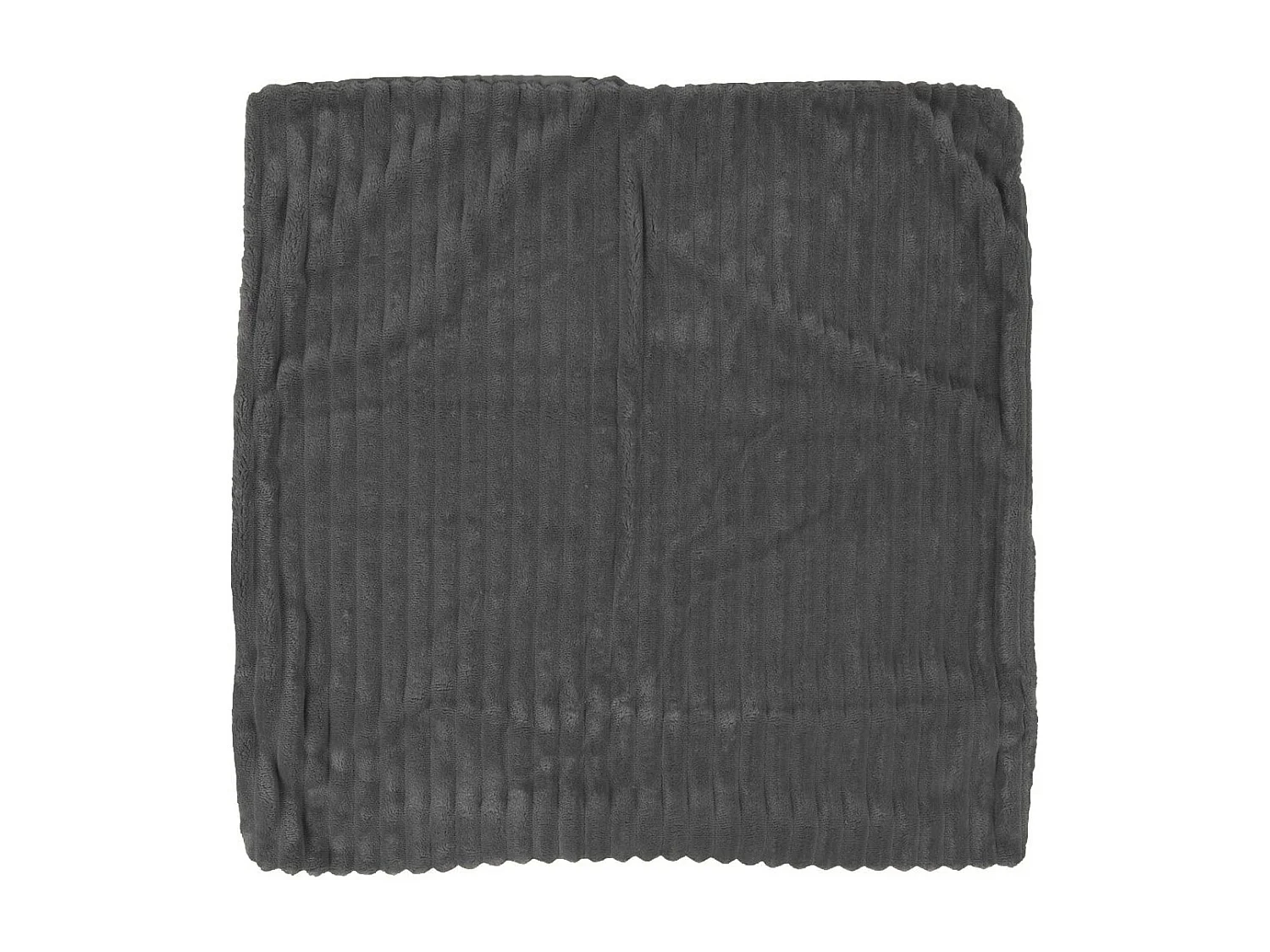 Parure de Lit 220x240cm Côtelée Gris Anthracite - COSYHOME