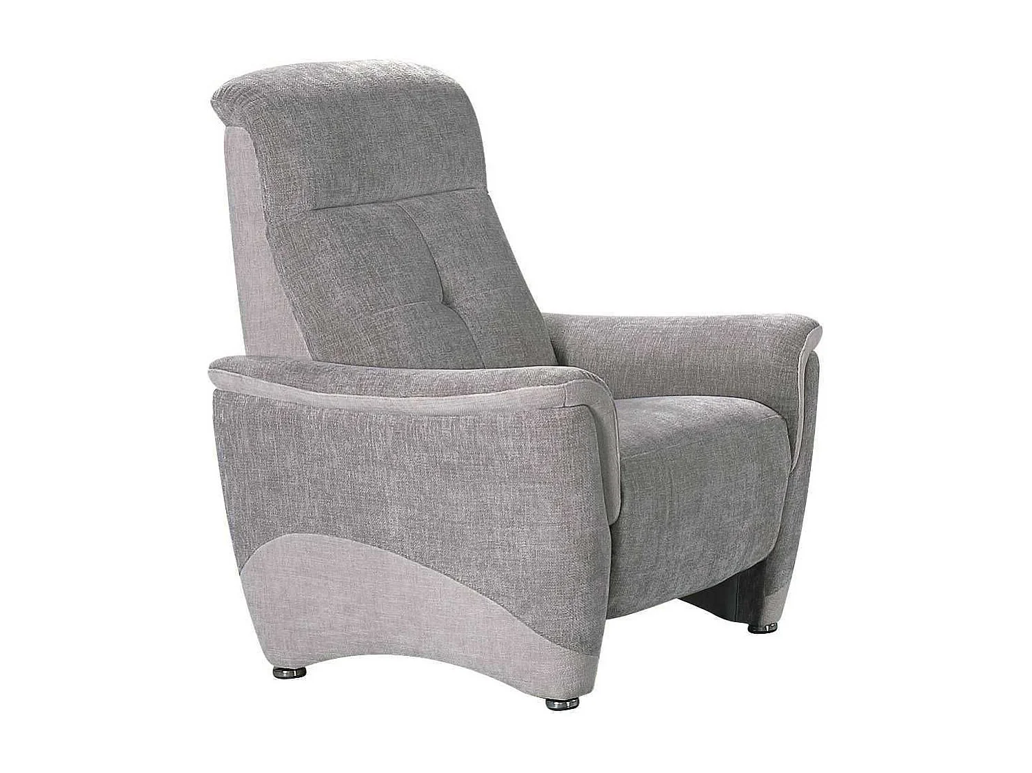 Fauteuil fixe tissu maillé ultra doux bicolore gris - AUSTRAL