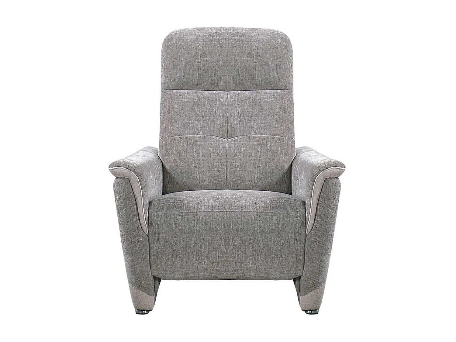 Fauteuil fixe tissu maillé ultra doux bicolore gris - AUSTRAL