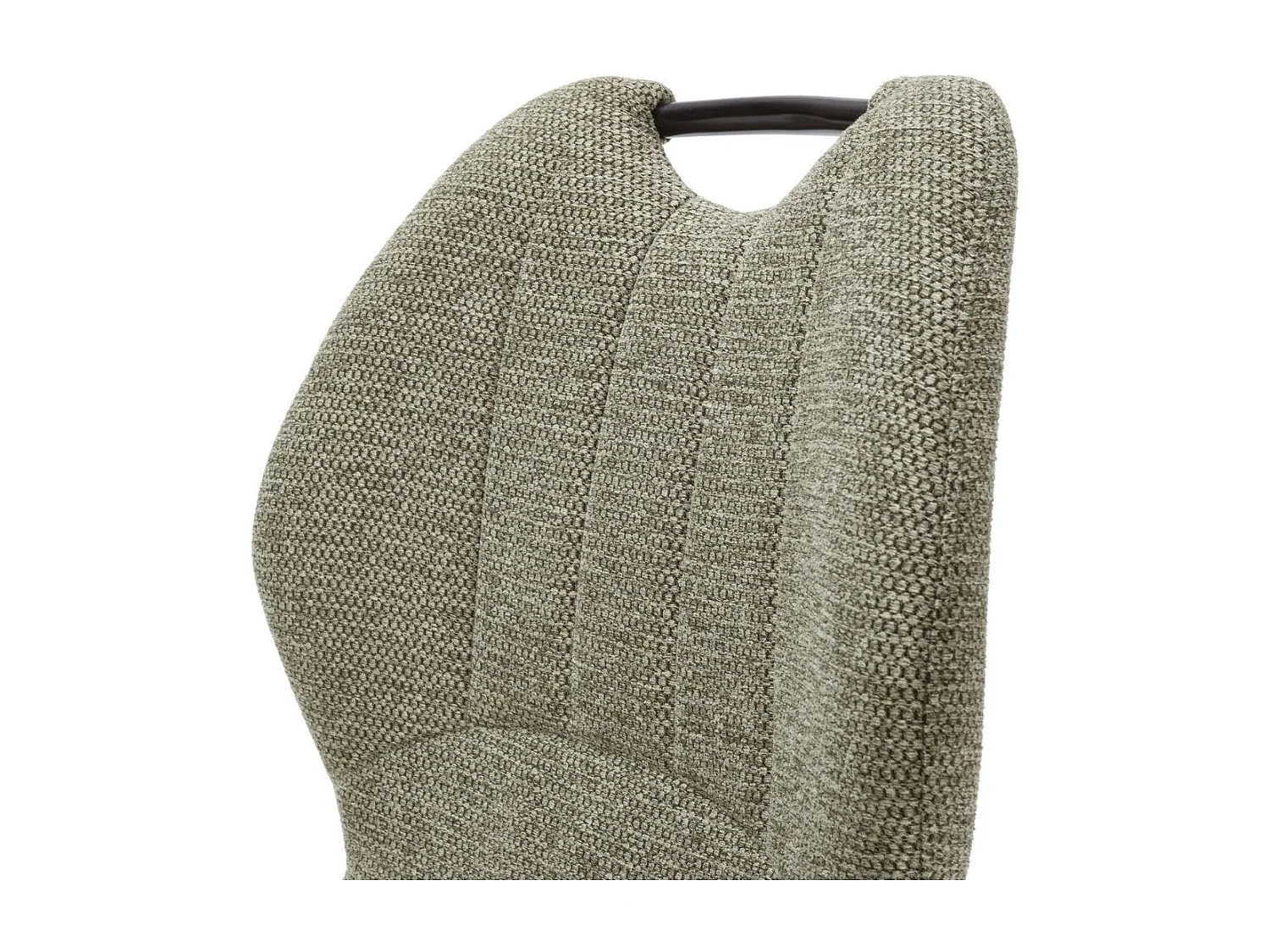 Lot de 2 tabourets de bar en tissu polyester maillé vert avec poignée et pieds en métal laqué noir - MILDA