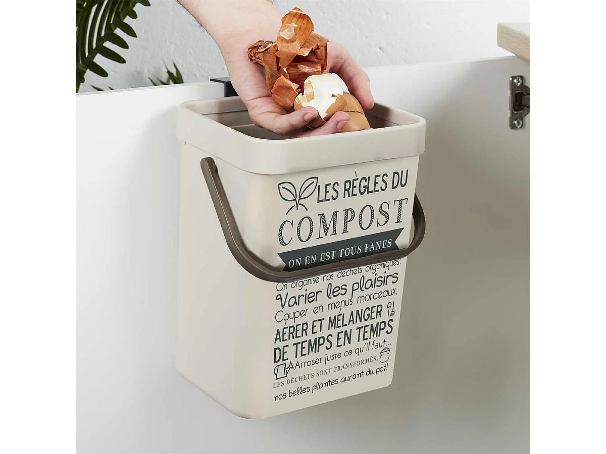 Poubelle à Compost 5L avec Accroche - EKRON